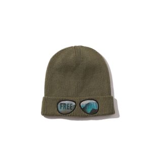 Moda bere şapka Unisex gözlük sıkıntılı balaclava skimask desenli örgü kış şapka