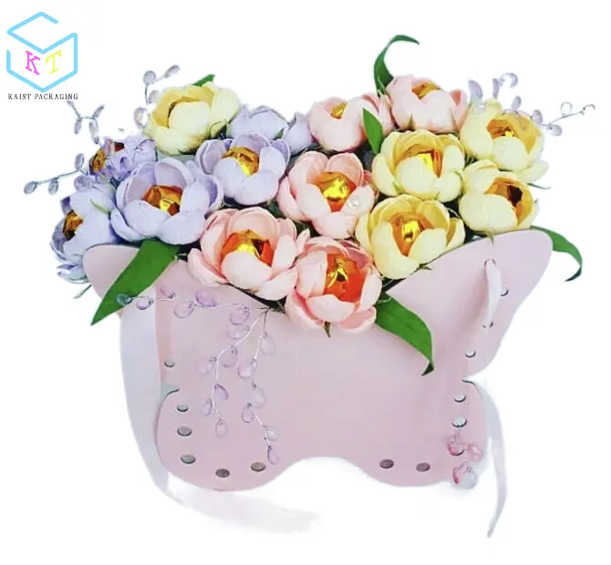 Spot portatile farfalla scavata secchio moda composizione floreale confezione regalo san valentino