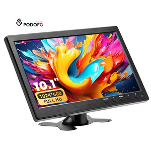 Podofo 10,1 ''HD LCD Monitor Mini TV y pantalla de ordenador Color CCTV Pantalla para Raspberry PI Sistema de seguridad para el hogar Gaming PC - Product Image 1