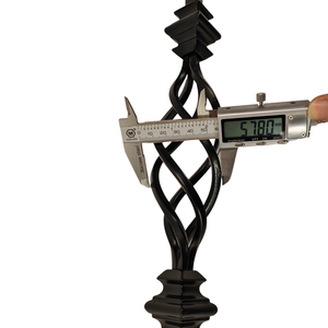 Wrought Iron Powder Coated <strong>Hollow</strong> Medium Basket Balusters Stair Balcony Hotel Apartment <strong>Railings</strong> Easy Installation Steel