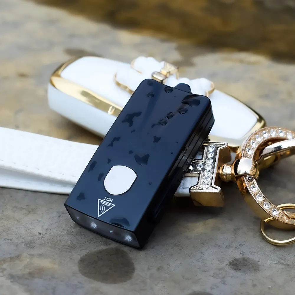 Mini porte-clés de camping étanche, lampe de poche portable multifonction rechargeable par USB, lampe de travail d'urgence, ouvre-bouteille