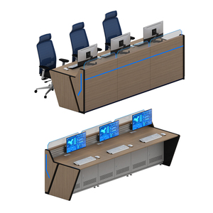Escritorio de consola de comando moderno comercial para Oficina de Tecnología de ciencia consola de monitoreo de red de pintura para hornear para almacenamiento de Hotel escolar - Product Image 6