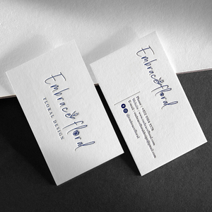 Bán buôn 600gsm sang trọng cá nhân hóa tùy chỉnh dập nổi letterpress in thẻ gọi điện thoại cho doanh nghiệp nhỏ - Product Image 1