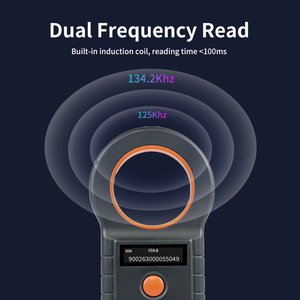 เครื่องสแกนไมโครชิป134.2kHz และ125kHz เครื่องอ่านชิป FDX-B พร้อมบันทึกการจัดเก็บ128สำหรับสุนัขแมว - Product Image 4