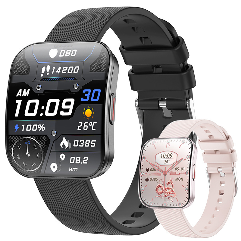 U17 smart watch foreign language black silicone