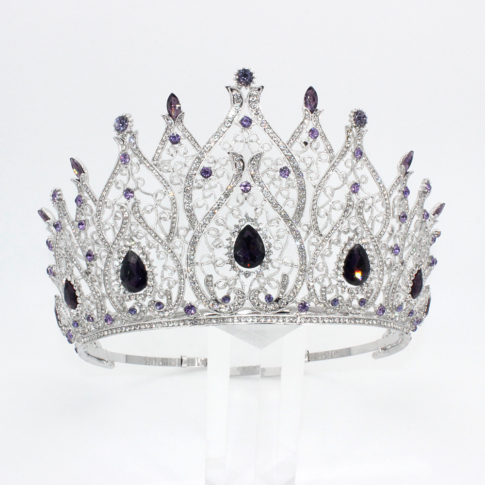 White diamond + purple crystal