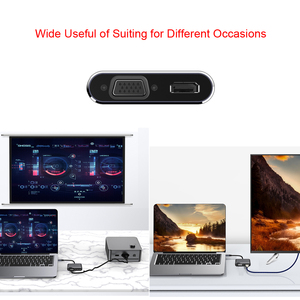 CHV2 USB C到HDMI VGA适配器4K 30HZ视频输出用于苹果M1为i Mac Type C到HDMI适配器 - Product Image 6