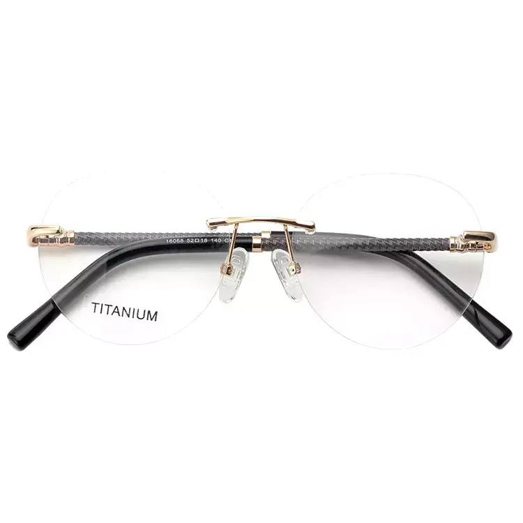 Popüler tasarım Vintage yüksek dereceli titanyum gözlük modeller çerçevesiz titanyum gözlük toptan fiyat