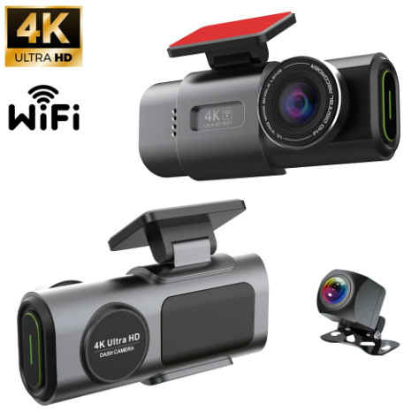 ดำ K-309 บันทึกคู่+WIFI (4K+1K)