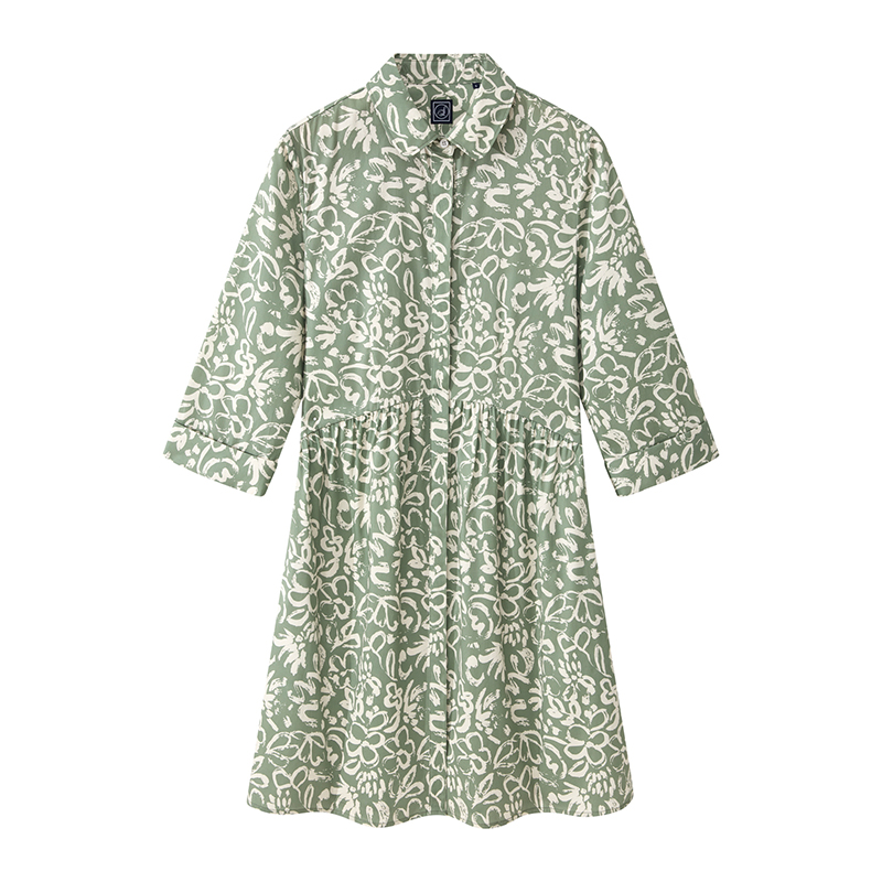 DARK GREEN/CREAM PRINT