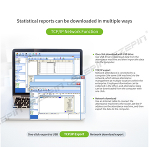Sistema di presenza del tempo dello Scanner di impronte digitali biometrico ZK JF108/SF400 e controllo del tempo del prodotto di controllo dell'accesso della macchina - Product Image 2
