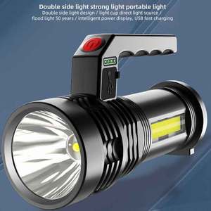 Tuần tra ngoài trời ánh sáng di động dẫn ánh sáng mạnh mẽ đèn pin đa chức năng tìm kiếm khẩn cấp ánh sáng IP44 đánh giá USB có thể sạc lại - Product Image 2