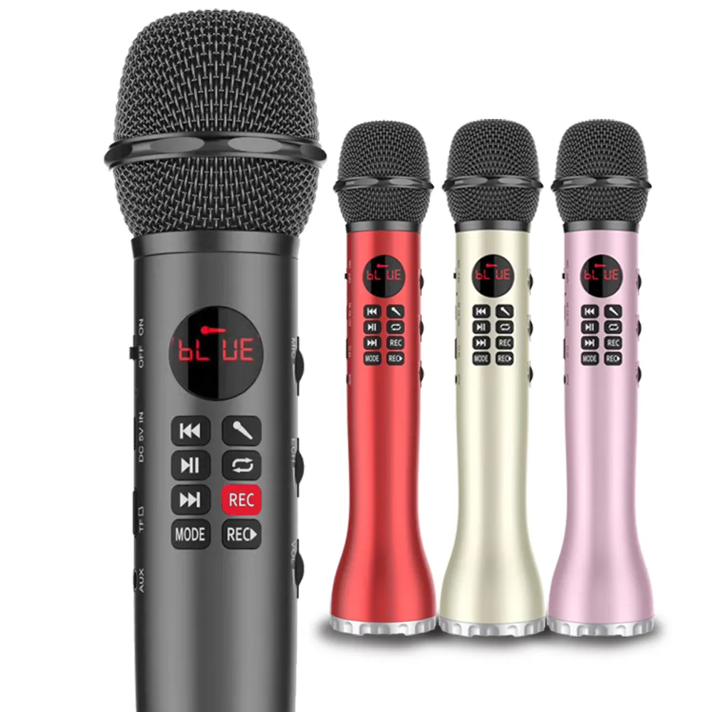 Dewant L-598 giocattolo senza fili tenuto in mano del microfono di karaoke dei bambini di colore dell'oro 9W per karaoke