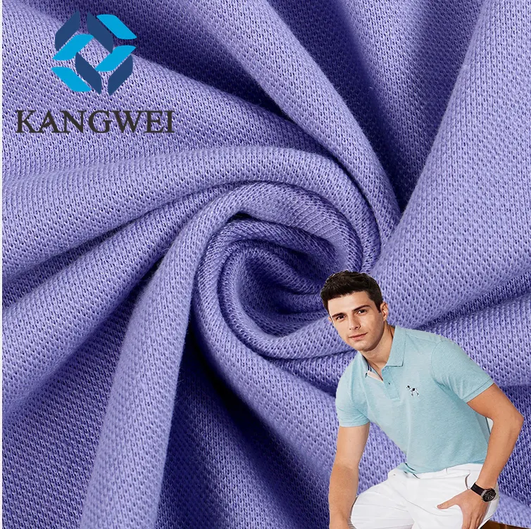 Poly Cotton Pique TC Fabric For Golf Polo Shirt 65%Poly 35%Cotton Breathable Pique Fabric Telas Custom