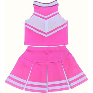 Wholesale Team Practice Breathable Polyester Spandex Fabric <strong>Cheer</strong> Uniforms Sublimation Custom <strong>pink</strong> Cheerleading Uniforms - Product Image 2