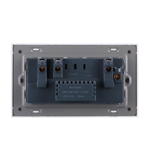 Plug Sockets <strong>UK</strong> Standard Power Socket with Switch 13A Twin Double White Wall <strong>Mounted</strong> Universal USB 2.1A CE PC Standard Grounding - Product Image 4