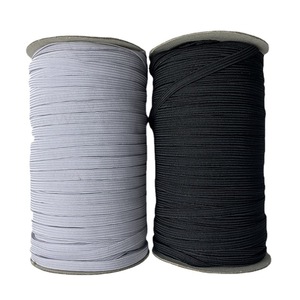 Custom 6mm <strong>Elastic</strong> Band White and Black Color <strong>Elastic</strong> Various Size Flat <strong>Elastic</strong> - Product Image 4