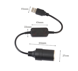 ブースターチップ付きUSB-C〜12V電源出力アダプター-5V2.1-3A入力から12V1A出力コンバーターケーブル - Product Image 3