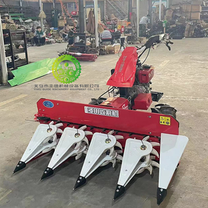 Farm Two Wheels Self Propelled Reaper Harvesting Machine Mini Paddy Reaper Binder Machine