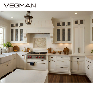 تصميم مطبخ منزلي حديث مخصص على الطراز الأوروبي ، باب شاكر أبيض نحيف ، خزانة RTA بسعر المصنع ، لوح ميلامين ، كاركيت - Product Image 2