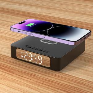 卸売15W多機能ワイヤレス充電器USB入力インターフェース新しいモデルの目覚まし時計iPhoneデバイス用10W充電出力 - Product Image 1
