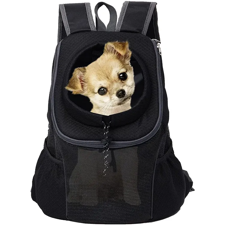 กระเป๋าเป้สะพายหลังสำหรับสุนัขสำหรับเดินทาง,กระเป๋าผ้าตาข่ายที่ระบายอากาศได้ดีทนทานสำหรับลูกสุนัขเดินป่า