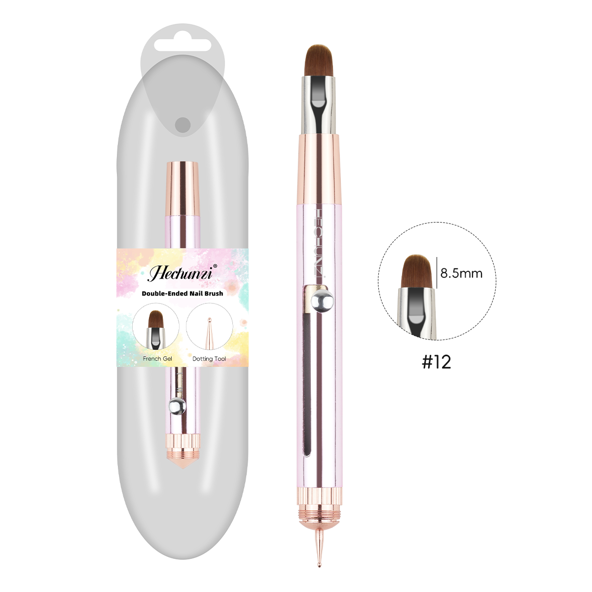 1pc Double-ended Brush with packaging