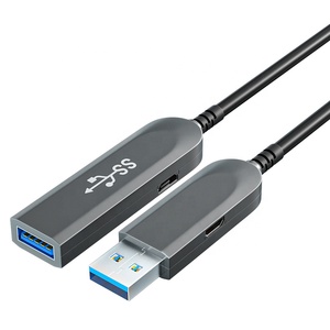 USB3.0สายเคเบิล AOC Type-A สายเคเบิลกล้องอุตสาหกรรมออปติคอลแบบไฮบริดสำหรับชาย-หญิงสำหรับเครื่อง15/20/30/50M - Product Image 3