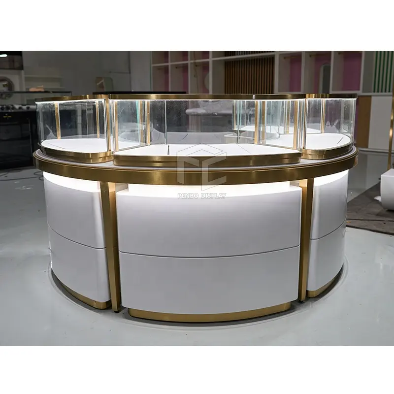 Custom Display Cabinet Display Showcase Retail Watech Jewelry Store With Led Light
