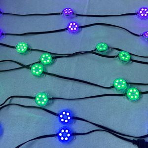 UCS2904 <strong>IC</strong> RGBW <strong>LED</strong> <strong>Pixel</strong> <strong>Module</strong>;DC24V 20pcs/set 40mm Diameter,IP68;1.8W;IP68 Rated;black Wire;20cm Wire Spacing;clear Flat case - Product Image 5