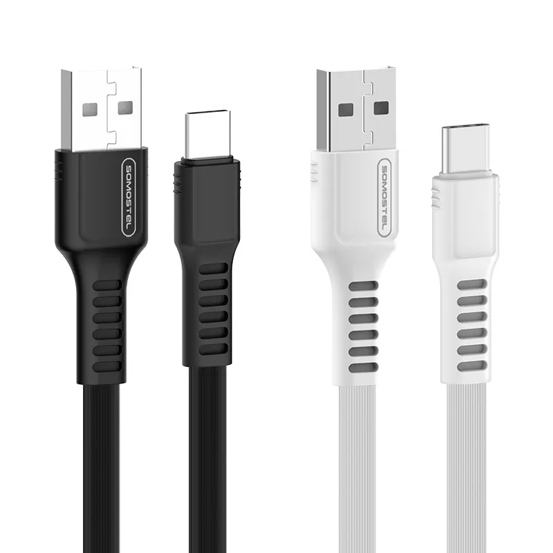 Large Stock 2.4A Fast Charging Cable 1M PVC Material Quick USB Type C Port Data Cable for iphone Charger