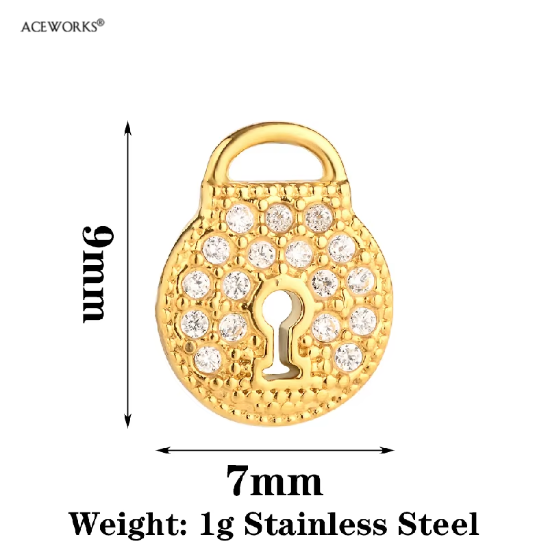 Pavé Padlock Charm