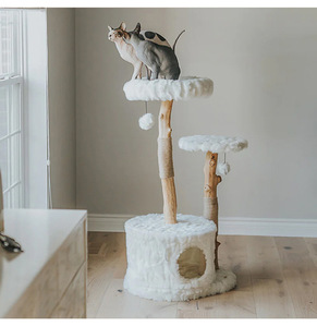 Luxury Cat Climbing Tree <strong>Sisal</strong> Scratching Post Cat Nest Natural Flower Tree <strong>Trunk</strong> - Product Image 6