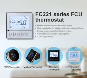 Comfurter 24V <strong>0</strong>-<strong>10V</strong> Valve HVAC Digital Touch Screen Fcu Tuya Smart Heating Thermostat Temperature Controller Termostato 220v - Product Image 3