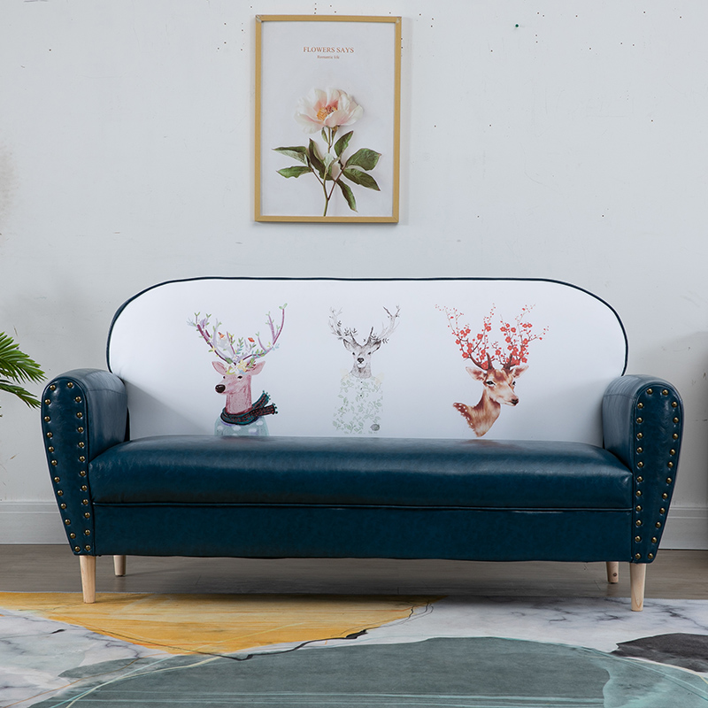 Cartoon pattern+dark blue