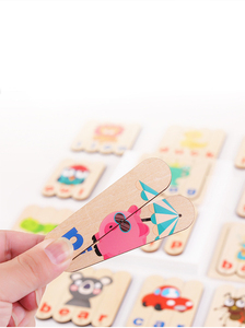 Puzzle di ortografia di parole in legno materiali per l'apprendimento prescolare e imparare a leggere nei giochi di apprendimento - Product Image 6