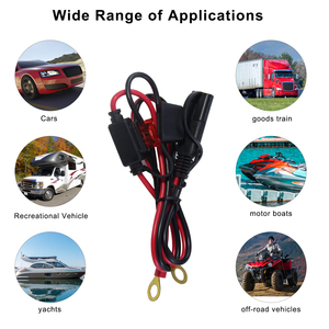 Araba pil şarj için 12 Volt 2 Pin açık fiş güç kablosu hızlı kes Sae konnektörleri - Product Image 4