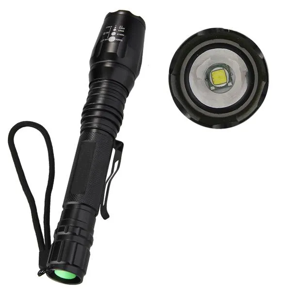 Pop torch 1000 Lumen LED Rechargeable Flashlight T6 XML Led Portable Zoomable 5 modes Adjustable Focus Flashlight