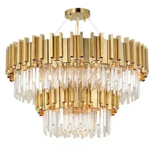 Tiết Kiệm Năng Lượng Lớn Khách Sạn Vàng Sảnh Trang Trí Châu Âu Cổ Điển Sang Trọng Led Crystal Chandelier