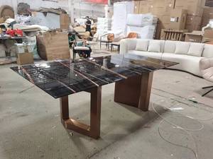 餐桌最新设计餐厅桌椅套装瓷砖厨房餐桌 - Product Image 2