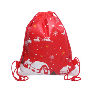 Khuyến mãi tùy chỉnh không thấm nước không dệt bóng đá bóng thể thao vẽ chuỗi bóng rổ món quà giáng sinh Dây Kéo Túi ba lô - Product Image 5