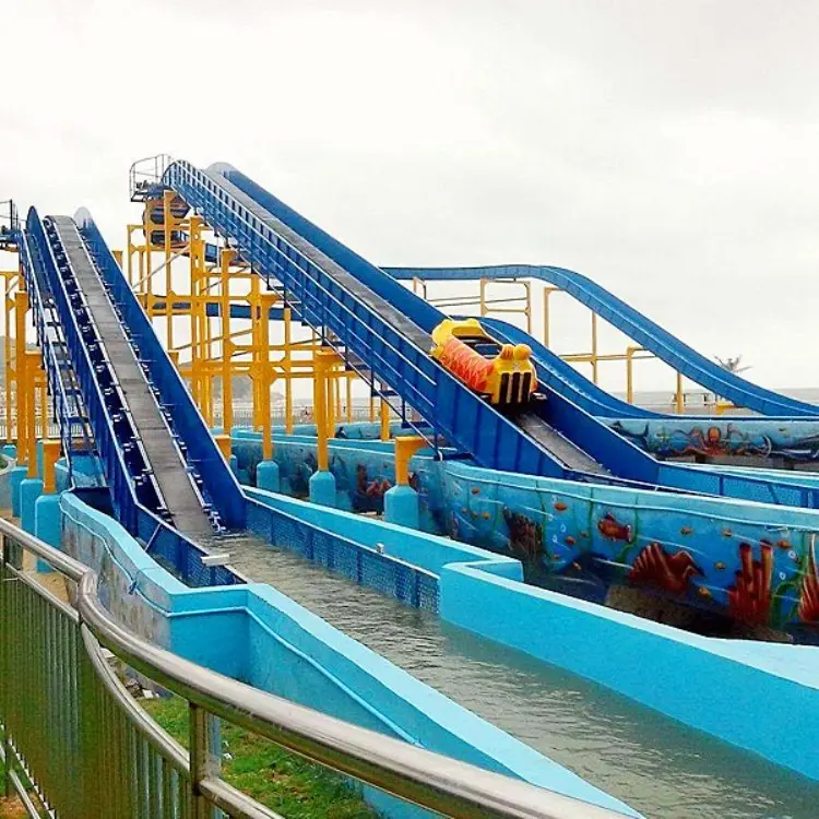 Water Roller Coaster Amusement Park Log Flume Ride for sale