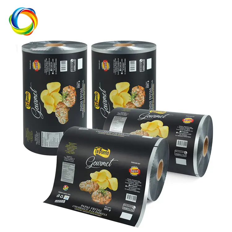 Aluminum Foil Moisture-Proof Automatic Packaging Multi-Layer Composite Color Printing Potato Chips Packaging Plastic Film Roll