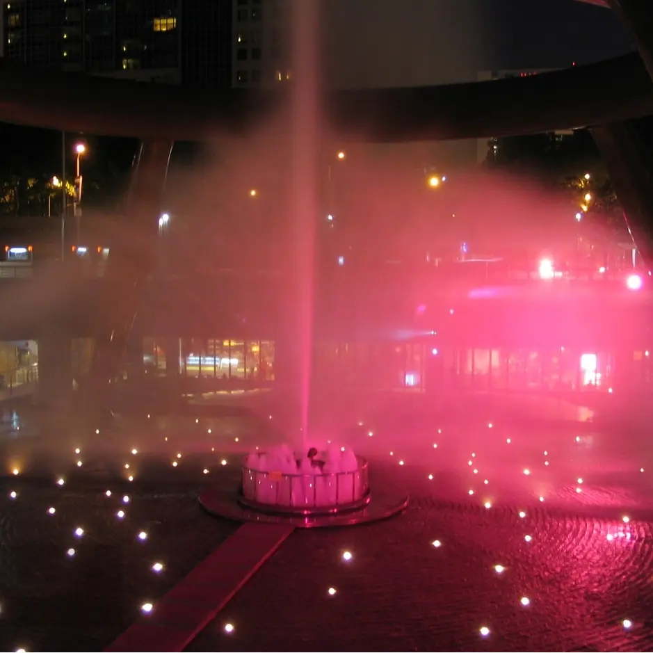 Outdoor Water Fountain Multimedia Laser 3D Water Screen Movie Fountain With Projector