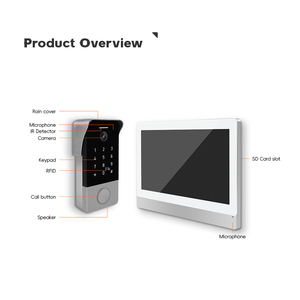 Smart Home 9-Zoll-Analog-Video-Türsprechanlage mit Sprach nachrichten tür für Villa - Product Image 3