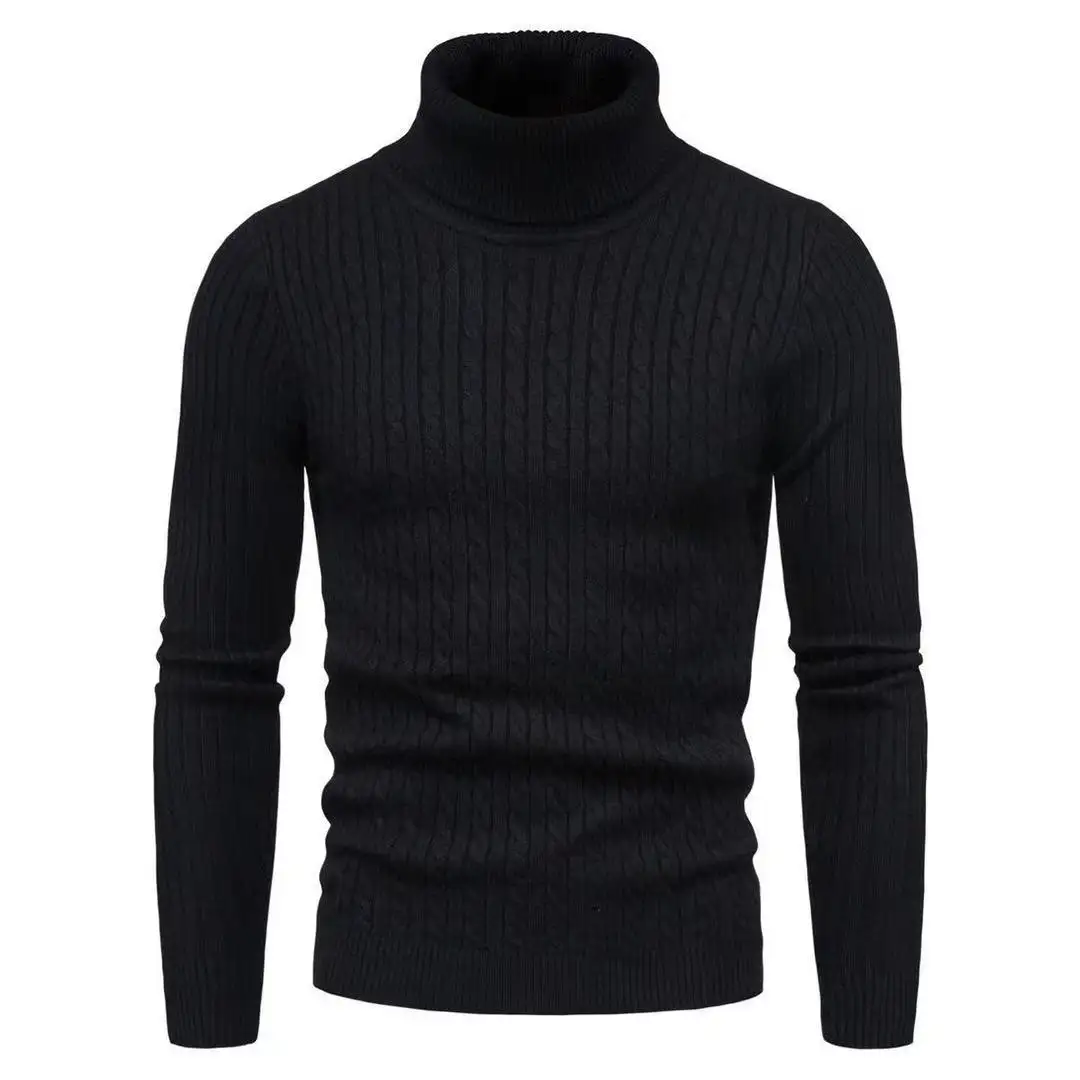OEM y ODM para hombre Cachemira lana diseñador pulóver de gran tamaño de diseño personalizado Waffle cuello redondo pulóver hombres suéter de punto