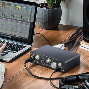 Interfaz de audio X2 profesional, mezclador de tarjeta de sonido digital portátil usb para micrófono de 48V, instrumento musical, entrada de línea de grabación - Product Image 3