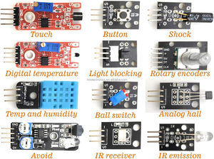 Elektronische Komponenten 38 in 1 Sensormodul-Kit für Arduin Raspberry Pi Project auf Lager 38 Sensor module