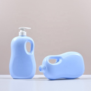 1L 2L özel plastik şampuan cilt ve saç losyonu boş HDPE plastik şişeler için losyon pompası boş şişe ile Hdpe şişe - Product Image 3