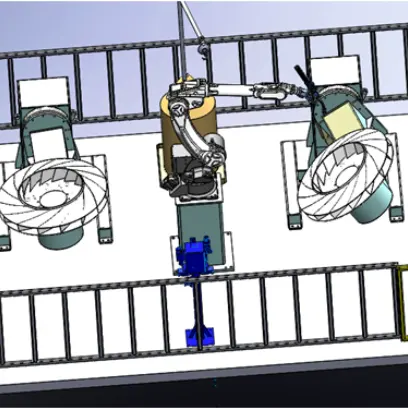 Totalmente automática robot de soldadura habitación estación de trabajo